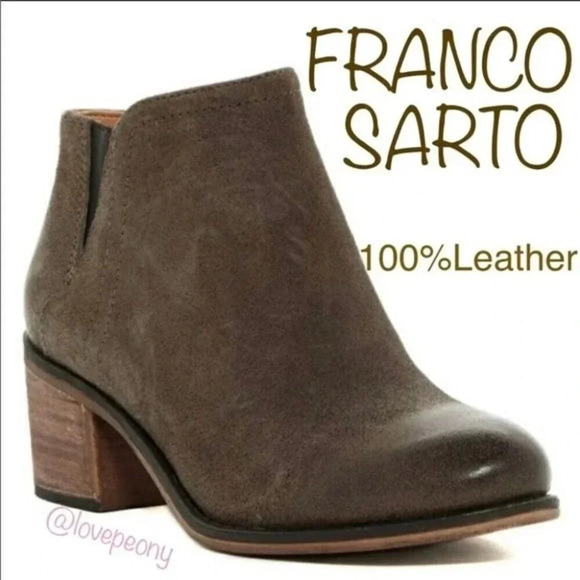 FRANCO SARTO MELVILLE Khaki Brown Bootie - Picture 1 of 8